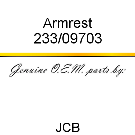 Armrest 233/09703