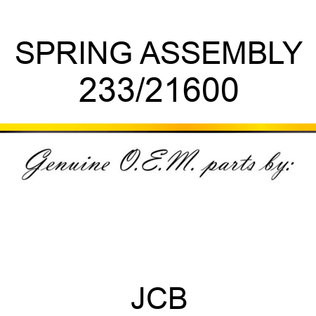 SPRING ASSEMBLY 233/21600