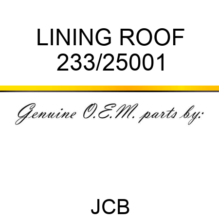 LINING ROOF 233/25001