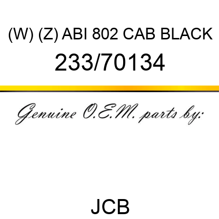 (W) (Z) ABI 802 CAB BLACK 233/70134