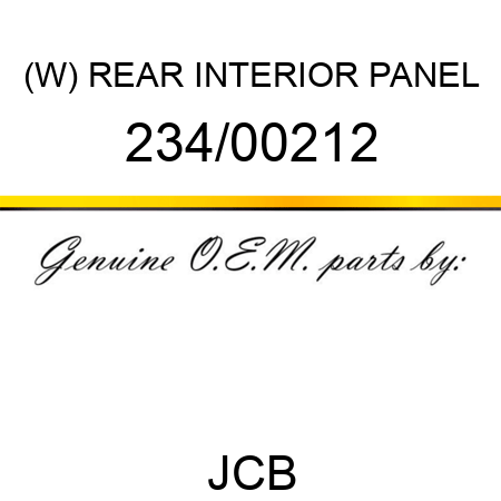 (W) REAR INTERIOR PANEL 234/00212