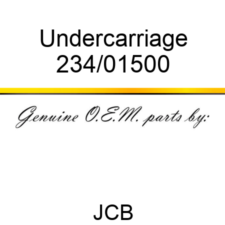 Undercarriage 234/01500