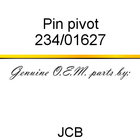 Pin, pivot 234/01627