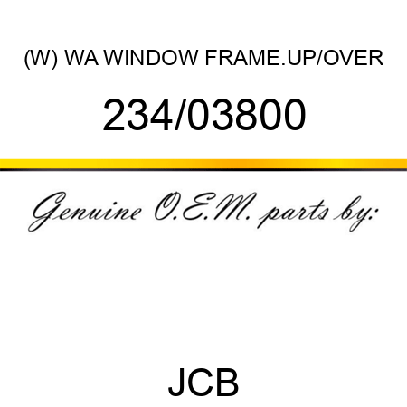 (W) WA WINDOW FRAME.UP/OVER 234/03800