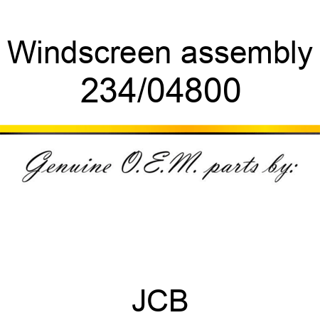 Windscreen, assembly 234/04800
