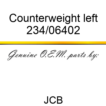Counterweight left 234/06402