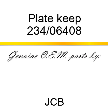 Plate keep 234/06408