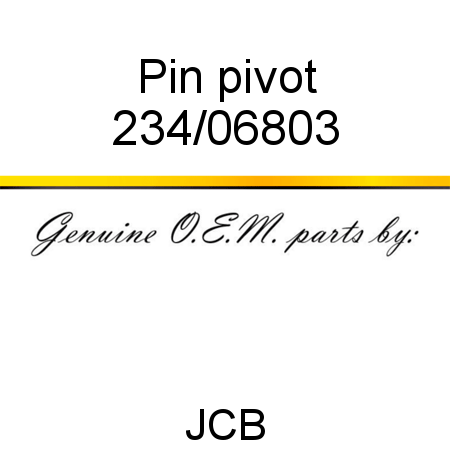 Pin, pivot 234/06803