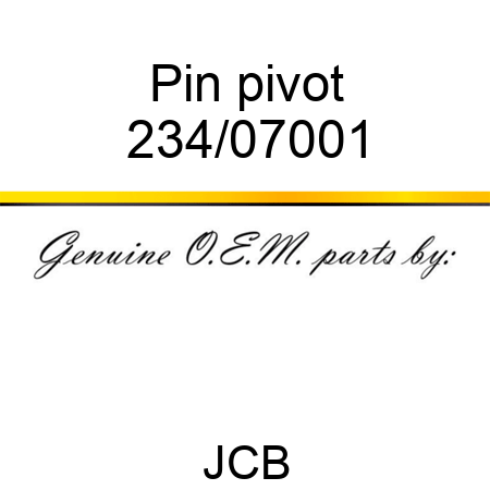 Pin pivot 234/07001
