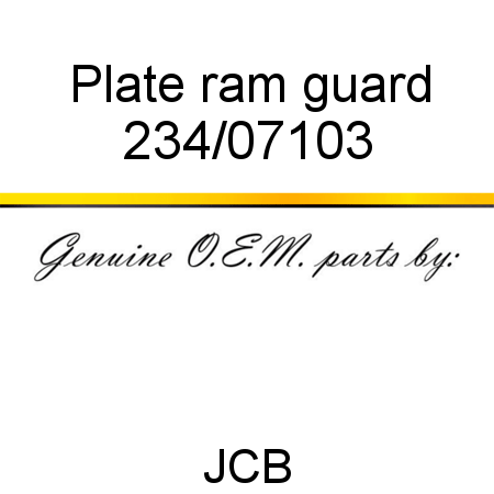 Plate, ram guard 234/07103