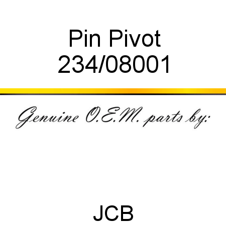 Pin, Pivot 234/08001