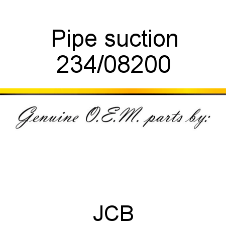 Pipe, suction 234/08200