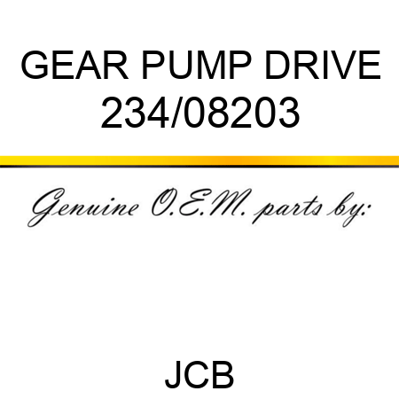 GEAR PUMP DRIVE 234/08203
