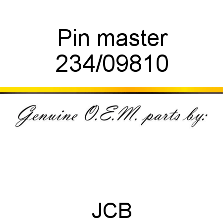 Pin, master 234/09810
