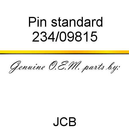 Pin, standard 234/09815