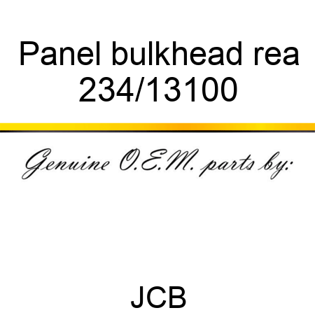 Panel bulkhead rea 234/13100