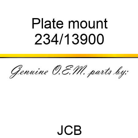 Plate mount 234/13900