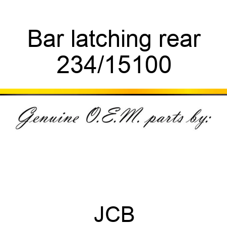Bar latching, rear 234/15100