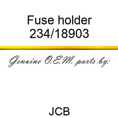 Fuse holder 234/18903