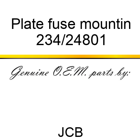 Plate fuse mountin 234/24801