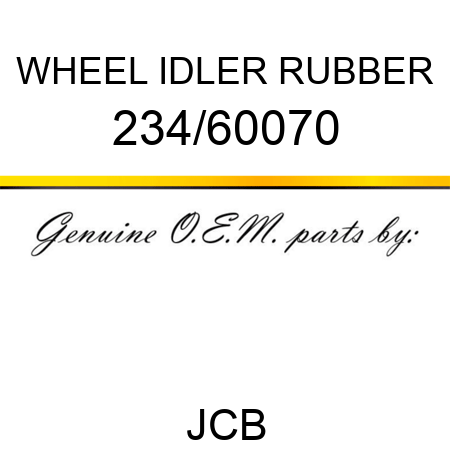 WHEEL IDLER RUBBER 234/60070