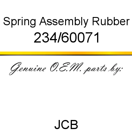 Spring, Assembly, Rubber 234/60071