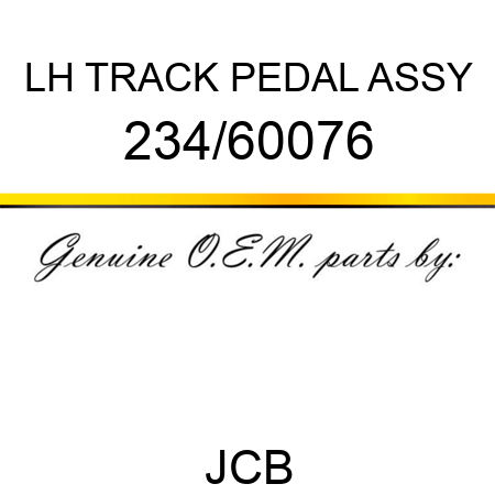 LH TRACK PEDAL ASSY 234/60076