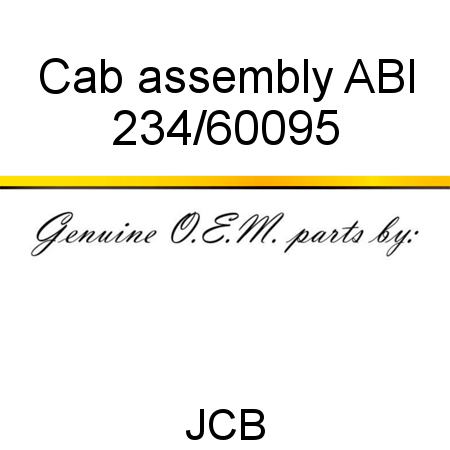 Cab, assembly, ABI 234/60095