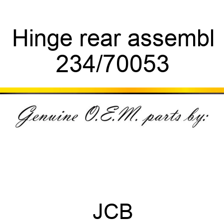 Hinge rear assembl 234/70053