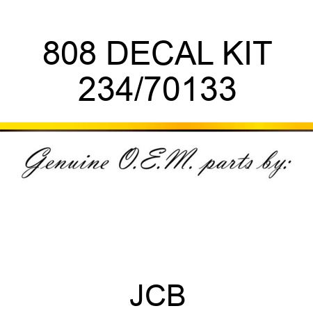 808 DECAL KIT 234/70133