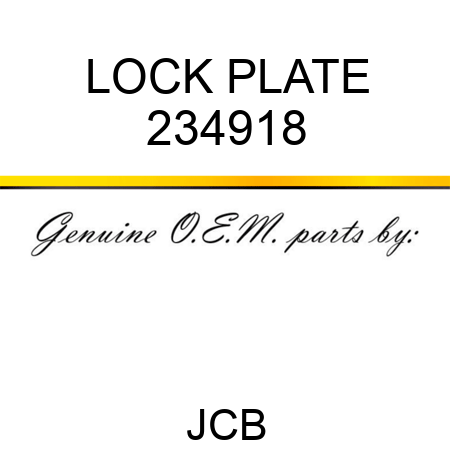 LOCK PLATE 234918