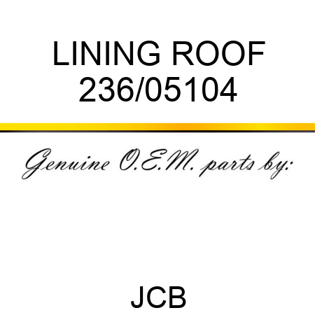 LINING ROOF 236/05104