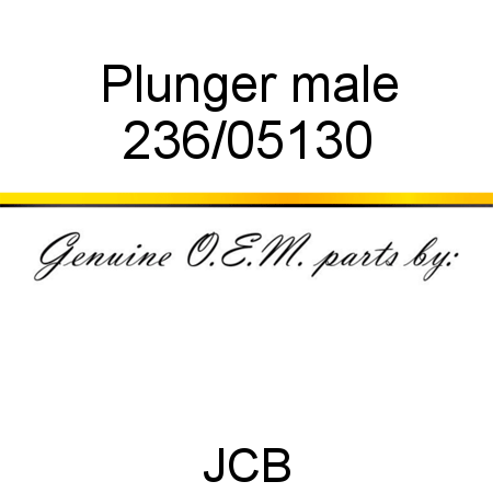 Plunger, male 236/05130