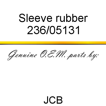 Sleeve, rubber 236/05131