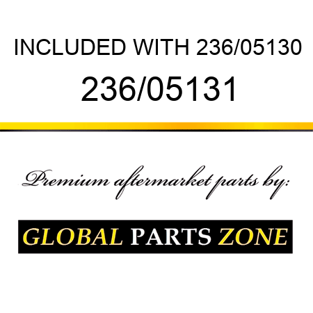 INCLUDED WITH 236/05130 236/05131