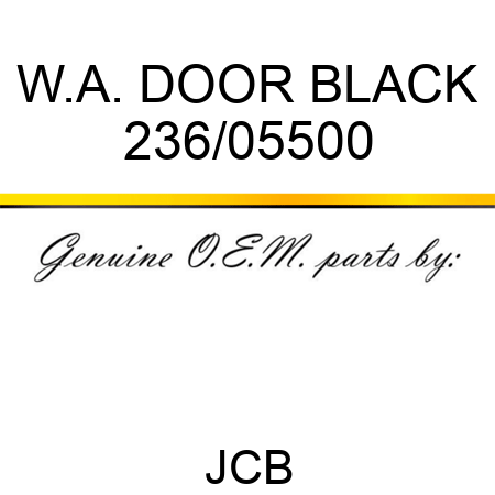 W.A. DOOR BLACK 236/05500