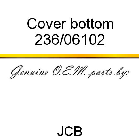 Cover, bottom 236/06102