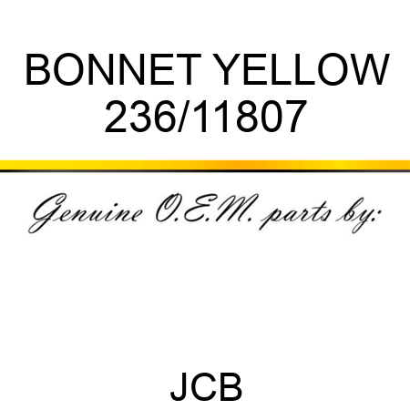 BONNET YELLOW 236/11807