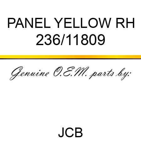 PANEL YELLOW RH 236/11809