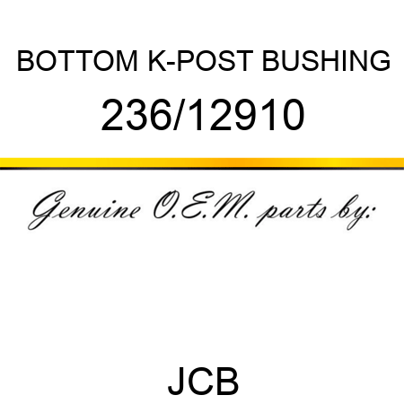 BOTTOM K-POST BUSHING 236/12910