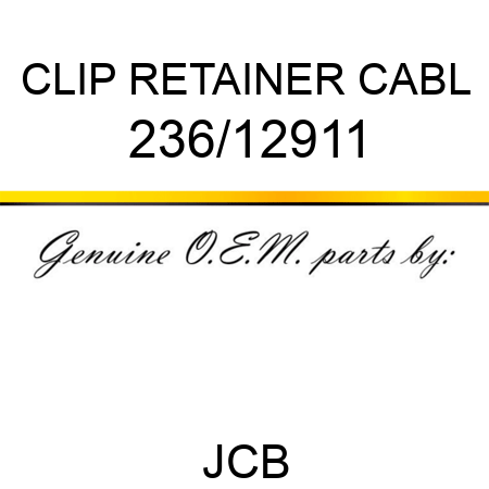 CLIP RETAINER CABL 236/12911