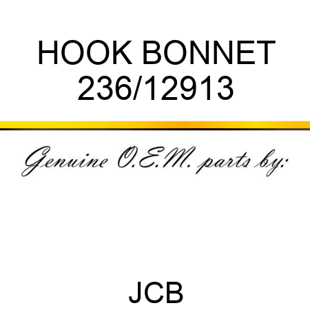 HOOK BONNET 236/12913