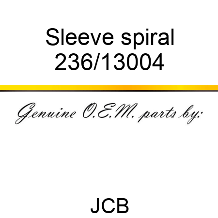 Sleeve spiral 236/13004