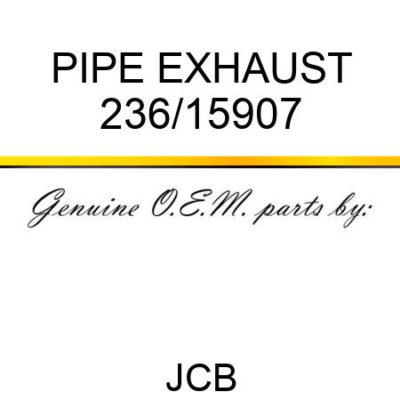 PIPE EXHAUST 236/15907