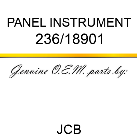 PANEL INSTRUMENT 236/18901
