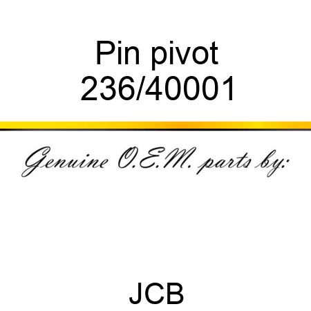 Pin pivot 236/40001