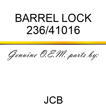 BARREL LOCK 236/41016