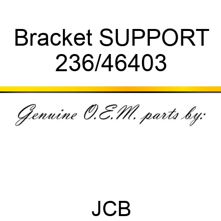 Bracket SUPPORT 236/46403