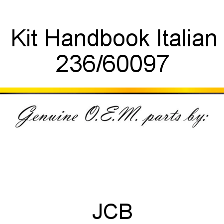 Kit, Handbook Italian 236/60097
