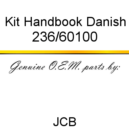 Kit, Handbook Danish 236/60100